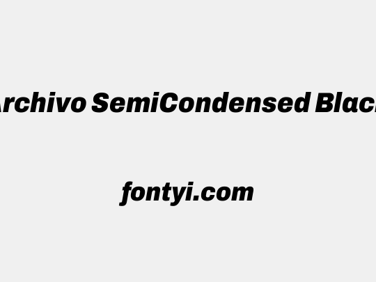 Archivo SemiCondensed Black
