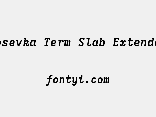 Iosevka Term Slab Extended