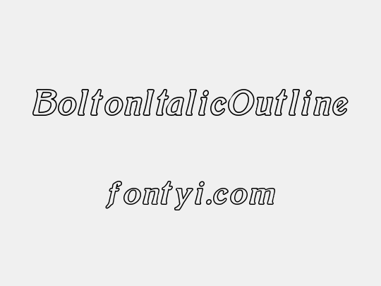 BoltonItalicOutline