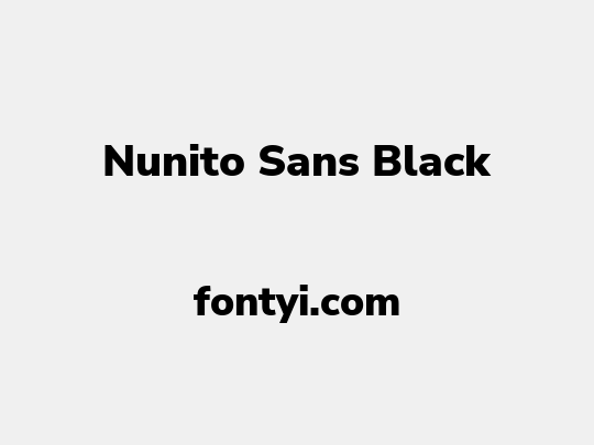 Nunito Sans Black