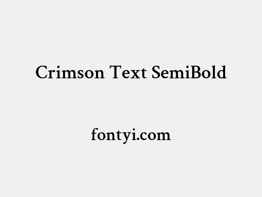 Crimson Text SemiBold