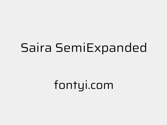 Saira SemiExpanded