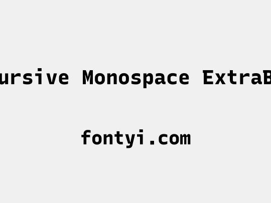 Recursive Monospace ExtraBold