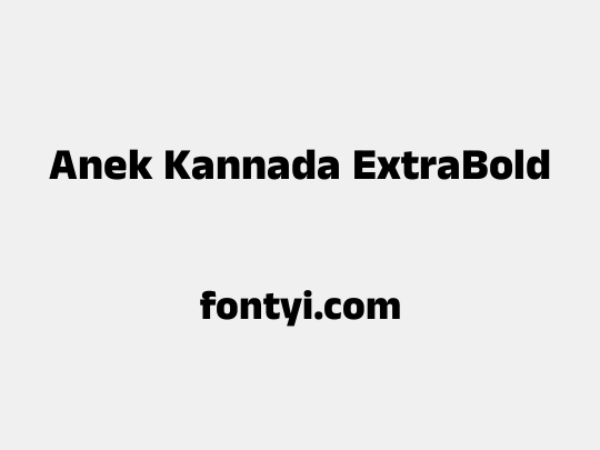 Anek Kannada ExtraBold