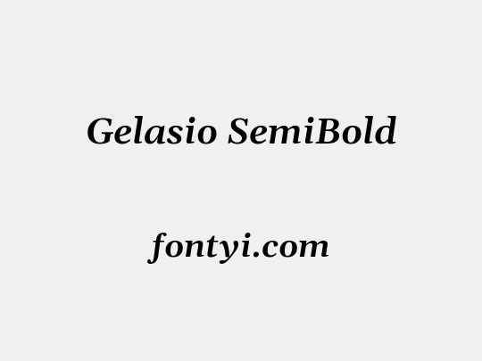 Gelasio SemiBold