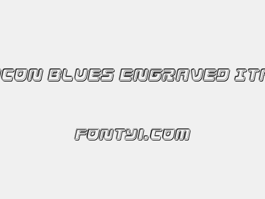 Deacon Blues Engraved Italic