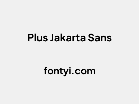 Plus Jakarta Sans