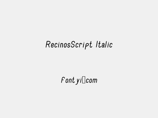 RecinosScript Italic