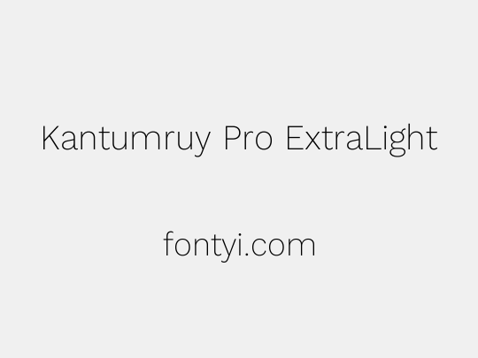 Kantumruy Pro ExtraLight