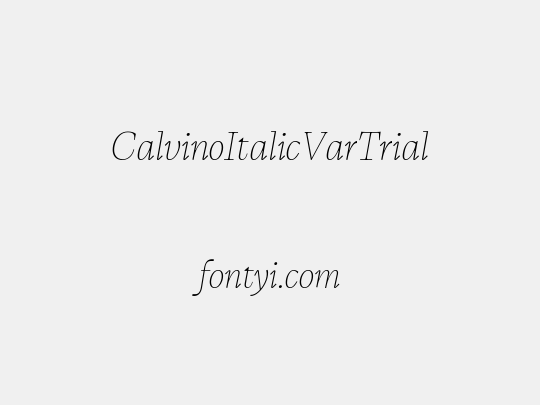 CalvinoItalicVarTrial
