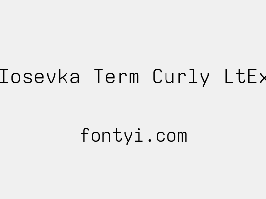Iosevka Term Curly LtEx