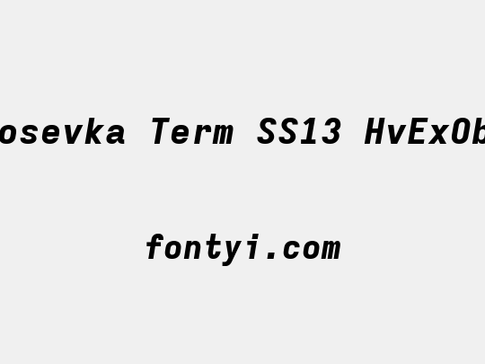 Iosevka Term SS13 HvExObl
