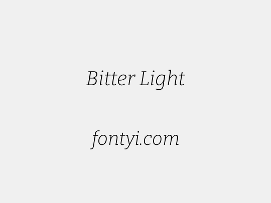 Bitter Light