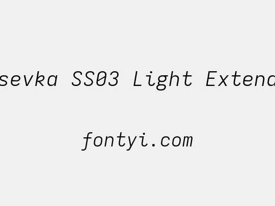 Iosevka SS03 Light Extended
