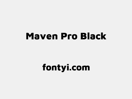 Maven Pro Black