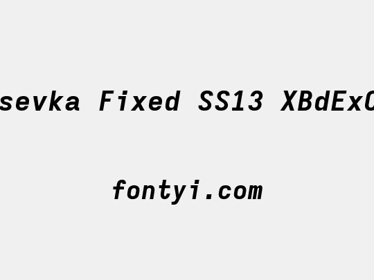 Iosevka Fixed SS13 XBdExObl