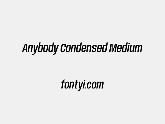 Anybody Condensed Medium