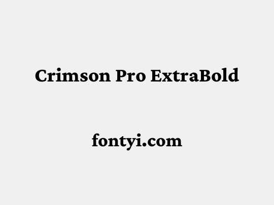 Crimson Pro ExtraBold