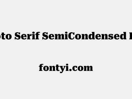 Roboto Serif SemiCondensed Black
