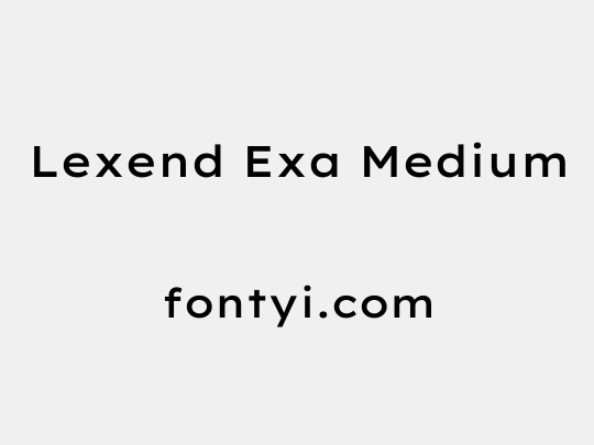 Lexend Exa Medium