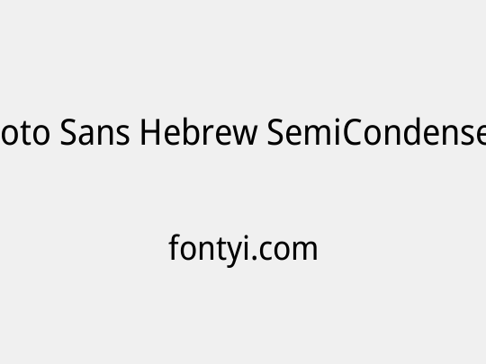 Noto Sans Hebrew SemiCondensed