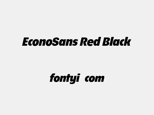 EconoSans Red Black