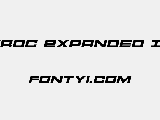 Montroc Expanded Italic