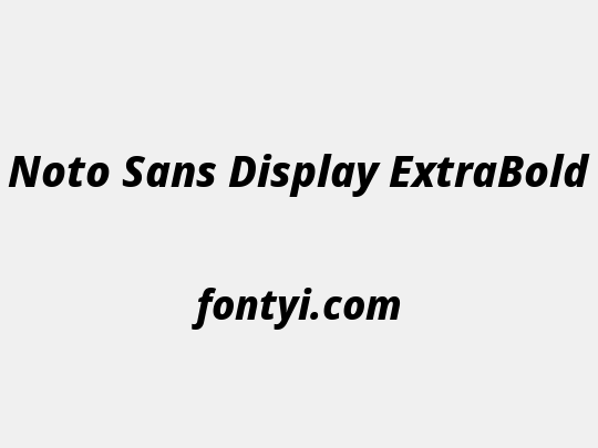 Noto Sans Display ExtraBold