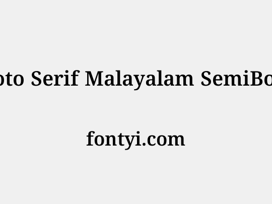 Noto Serif Malayalam SemiBold