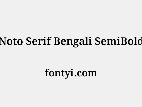 Noto Serif Bengali SemiBold