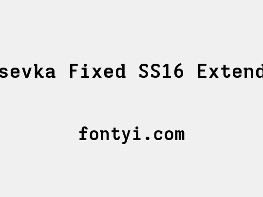 Iosevka Fixed SS16 Extended