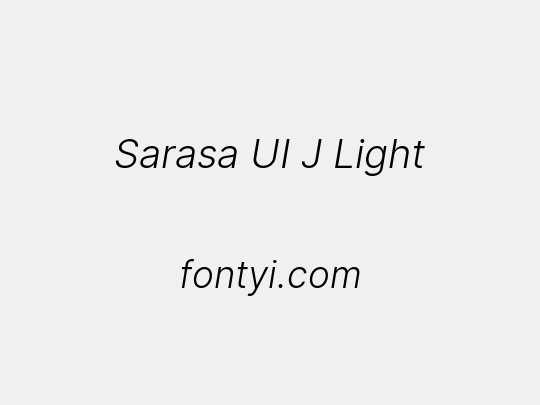Sarasa UI J Light