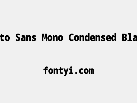 Noto Sans Mono Condensed Black