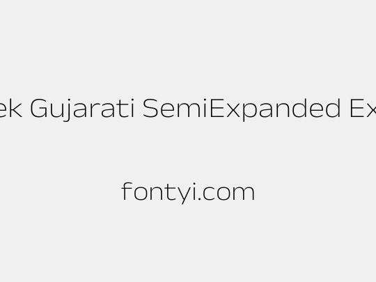 Anek Gujarati SemiExpanded ExtraLight