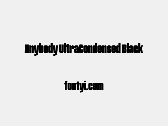 Anybody UltraCondensed Black
