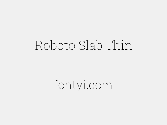 Roboto Slab Thin
