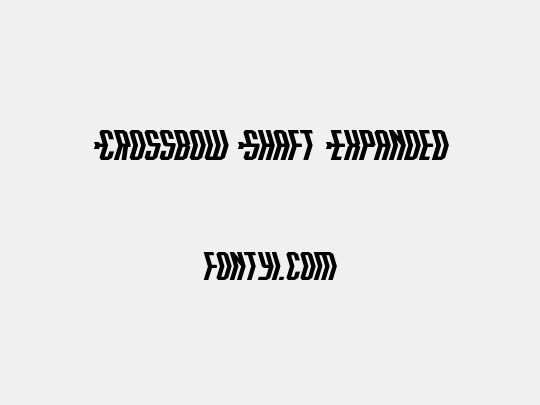 Crossbow Shaft Expanded