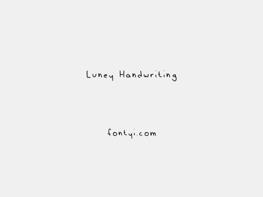Luney Handwriting