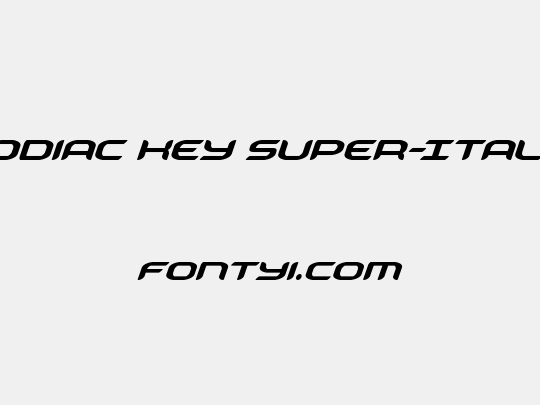 Zodiac Key Super-Italic