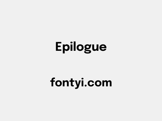 Epilogue