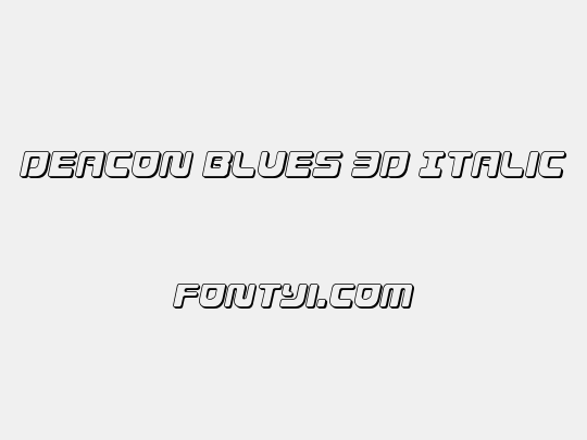 Deacon Blues 3D Italic