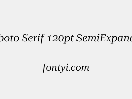 Roboto Serif 120pt SemiExpanded