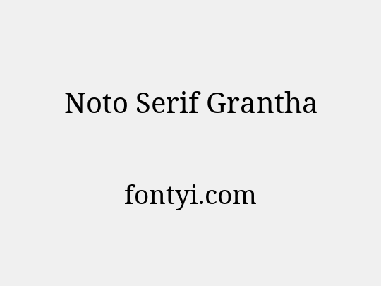 Noto Serif Grantha