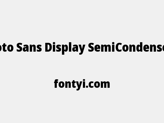 Noto Sans Display SemiCondensed Black