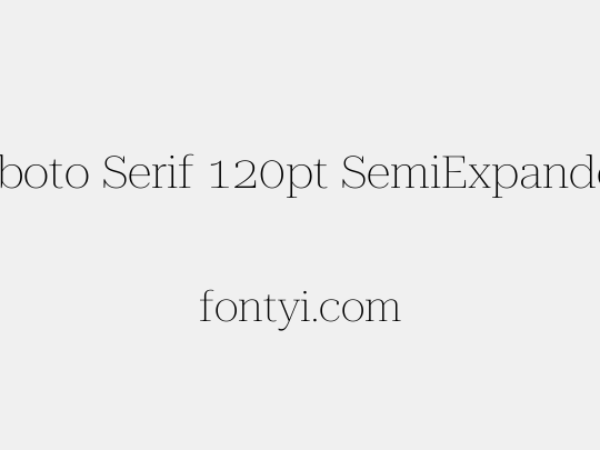 Roboto Serif 120pt SemiExpanded Thin