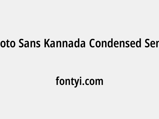 Noto Sans Kannada Condensed SemiBold
