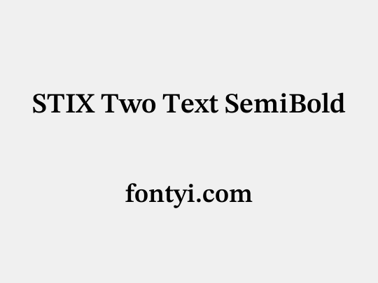 STIX Two Text SemiBold