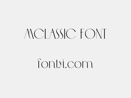 MCLASSIC FONT