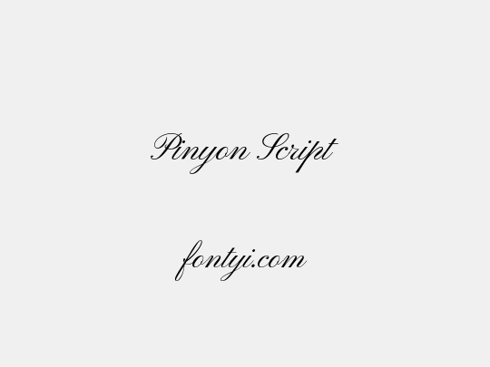 Pinyon Script