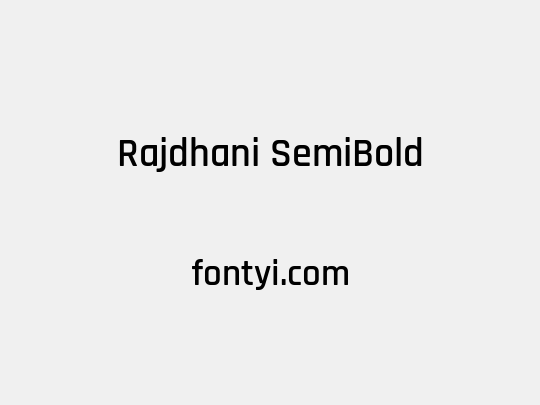 Rajdhani SemiBold